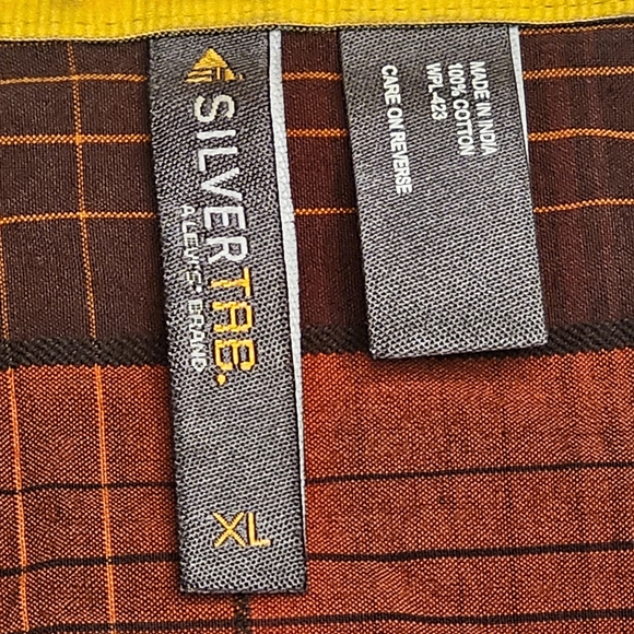 Levi's Silver Tab Men's Button Down Long Sleeves Dress Shirt Orange Size XL - Picture 3 of 12